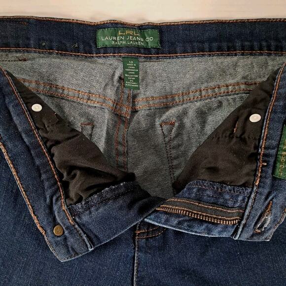 Lauren Ralph Lauren Classic Bootcut Jeans Womens 10 Blue Stretch Denim Mid Rise - Picture 11 of 15